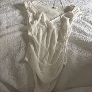 White Ribbed Bodysuit